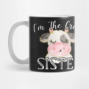 I'm The Crazy Sister - Cute Cow Watercolor Gift Mug